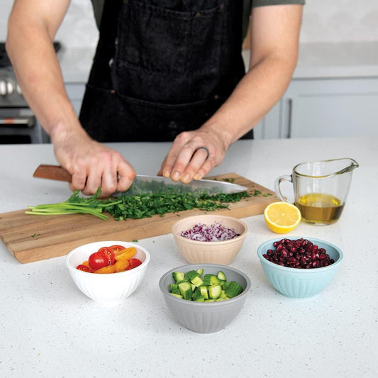 Nordic Ware Mini Prep and Serve Mixing Bowls Set, Earth-Tones