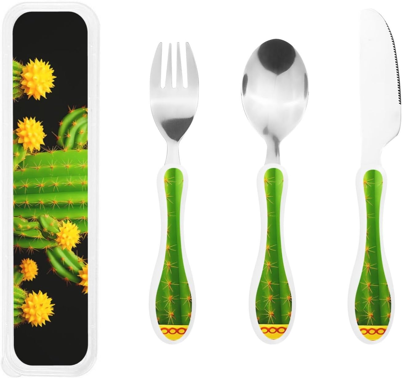 3-Piece Kids Silverware Set With Storage Case, Stainless Steel Reusable Children Safe Knife Spoon Fork Set Animal Cartoon Owls Cute Children Flatware Set For Kids Lunch Box