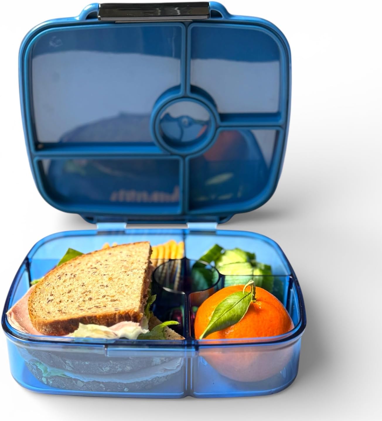 Yumbox Go Leakproof Bento Lunch Box, 5 Compartments, Charcoal Gray | Deep Portioned Tray | Removable Silicone Gasket | Lightweight Construction | Fits Most Lunch Bags | Easy-Clean Design