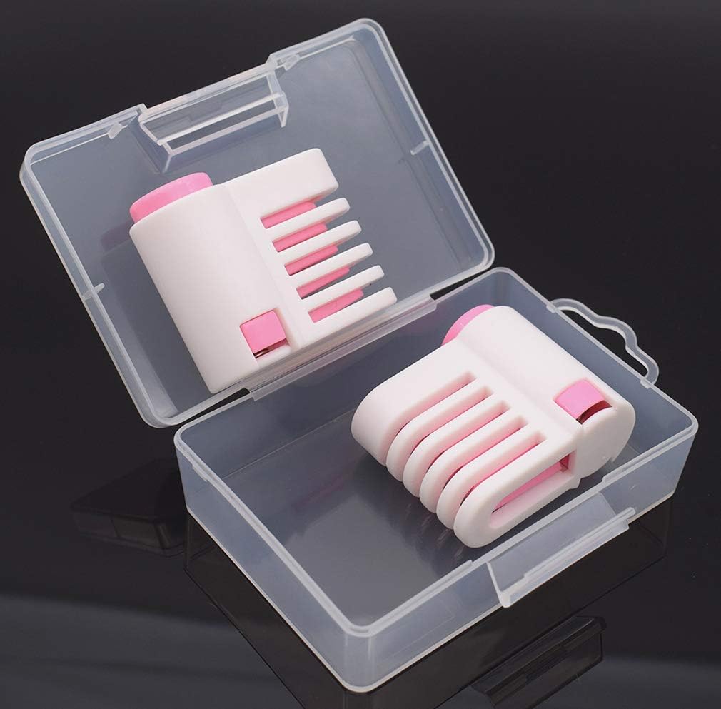 Yorwe 2PCS Cake Slicer Leveler, 5 Layers Bread & Toast Cutter (Rose Red)