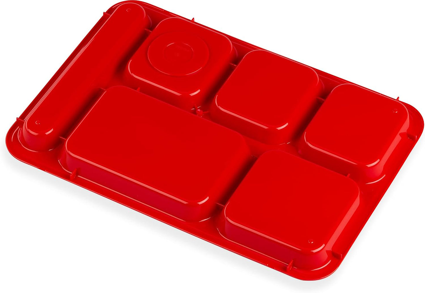 Carlisle FoodService Products P614R09 Right-Hand 6-Compartment Polypropylene Tray, 10" x 14", Green