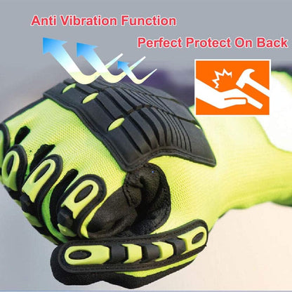 Anti Vibration Oil-Proof A5 Cut Resistant Safety Work Glove