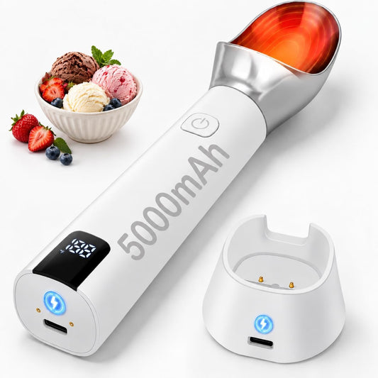 Heated Ice Cream Scoop, 5000mAh Rechargeable with 18W Fast Charging