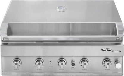 Turbo Elite 38-inch 5-Burner Built-In BBQ Gas Grill - Propane
