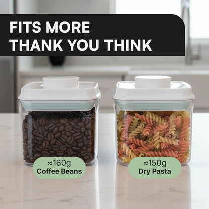 Bop Top Airtight Food Storage Containers with Lid 2 Cups / 16 oz | Kitchen Canister Sets | Air Tight Pantry Container | Pop Top Dry Food Storage Containers for Snacks, Sugar, Flour, Baking, Pasta