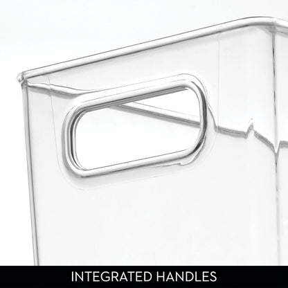 iDesign Pantry Bin with Handles - Storage Bin for Cabinets, Fridge, or Freezer - Clear - Made in USA