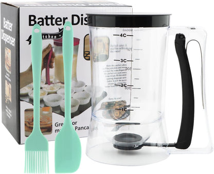 4 Cup Pancake Cupcake Batter Dispense with Measuring Label