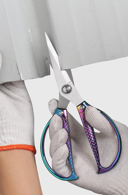 All purpose scissors heavy duty - for kitchen, office, home use, multipurpose Industrial grade scissors (rose gold)