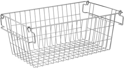 SANNO Chest Freezer Basket Stackable Baskets, Pantry Storage and Organization Chest Freezer Bins Stackable Potato and Onion Storage Bin Metal Baskets for Storage,set of 4