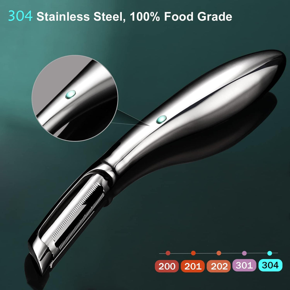SUCCFLY Vegetable Peeler Stainless Steel, Premium Potato Peeler for Kitchen