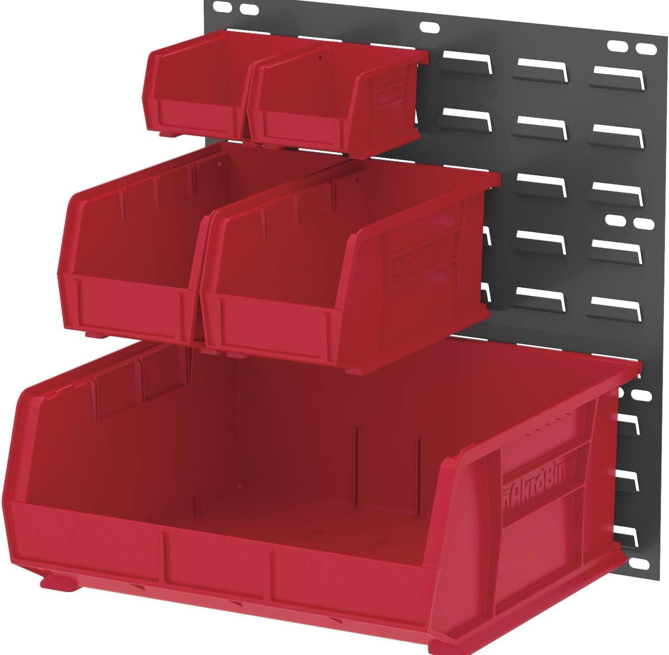 Akro-Mils 30230 AkroBins Plastic Storage Bins, Space-Saving Stackable Bins for Garage, Pantry, Craft Organization, 10.5 "L x 5.5 "W x 5"H, Blue, 12-Pack