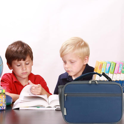 GYEUKHAM Insulated Lunch Box for School, Thermal Reusable Durable Freezable Lunch Bags for Kids Boys Girls Men Women - Small Soft Cooler Portable Lunch Tote Kit for Work Picnic Travel,Black