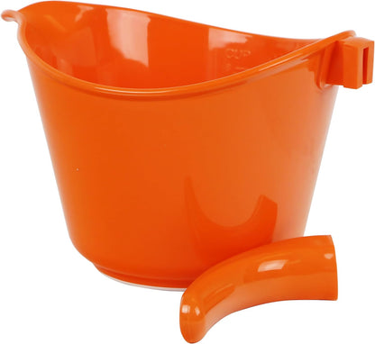 Batter Bowl With Pour Spout, Non-Slip Base,Space Saving Detachable Handle with Lid, 2 QT Heavy Duty BPA-Free Microwave & Dishwasher Safe (Fresh Lemons)