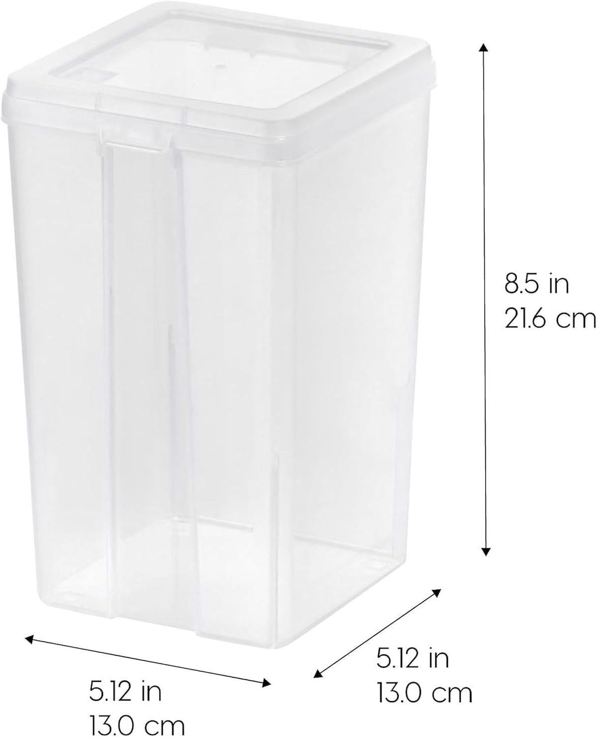 IRIS USA Vertical Storage Bins with Lids |Made in USA| Flip Top Containers for Organizing Pantry, Office, Craft, and Study Supplies - Small (10-Pack)