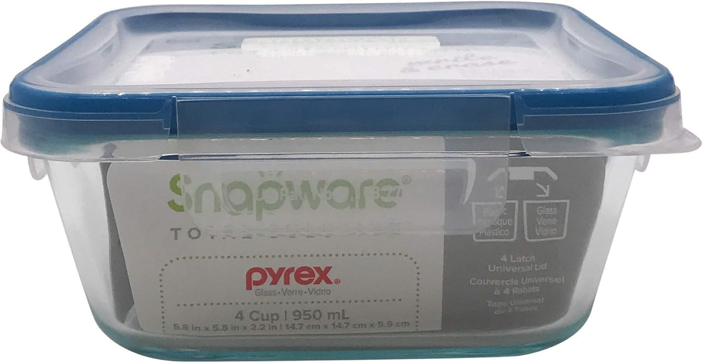 Snapware Snapware 6cup total solution rectangle food storage container glass, 9.3 Ounce (1112403)