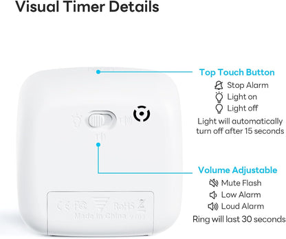 Yunbaoit Visual Timer with Night Light, 60 Minute Countdown, Light Blue