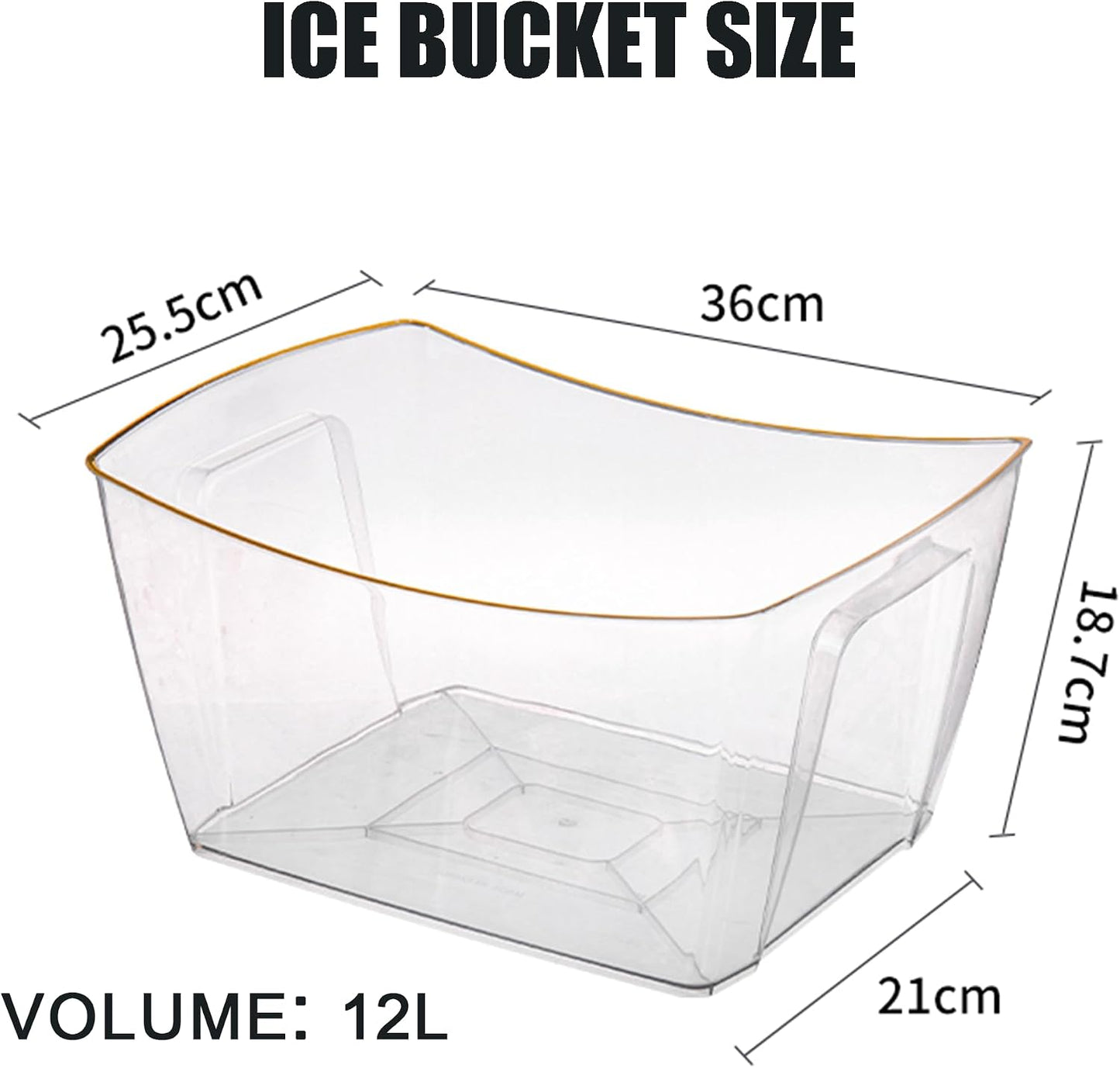 6-Piece Ice Bucket Set with Plastic Scoops,Ice Buckets for Parties, Beverage Tubs for Parties, for Parties, Bars, Outdoor Events | Chilling Containers for Wine, Champagne, Beer (Stainless Steel)