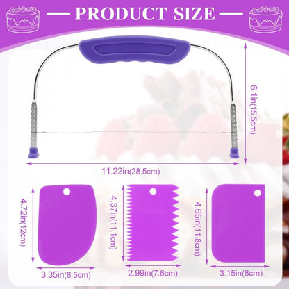 Cake Leveler & Slicer, 10 Inch Adjustable Cake Cutter Slicer Leveler