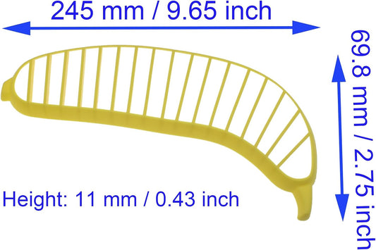 2 PCS Banana Slicer Cutter Plastic Practical Banana Slicer Yellow Banana Slicer Kitchen Gadget for Banana Slices