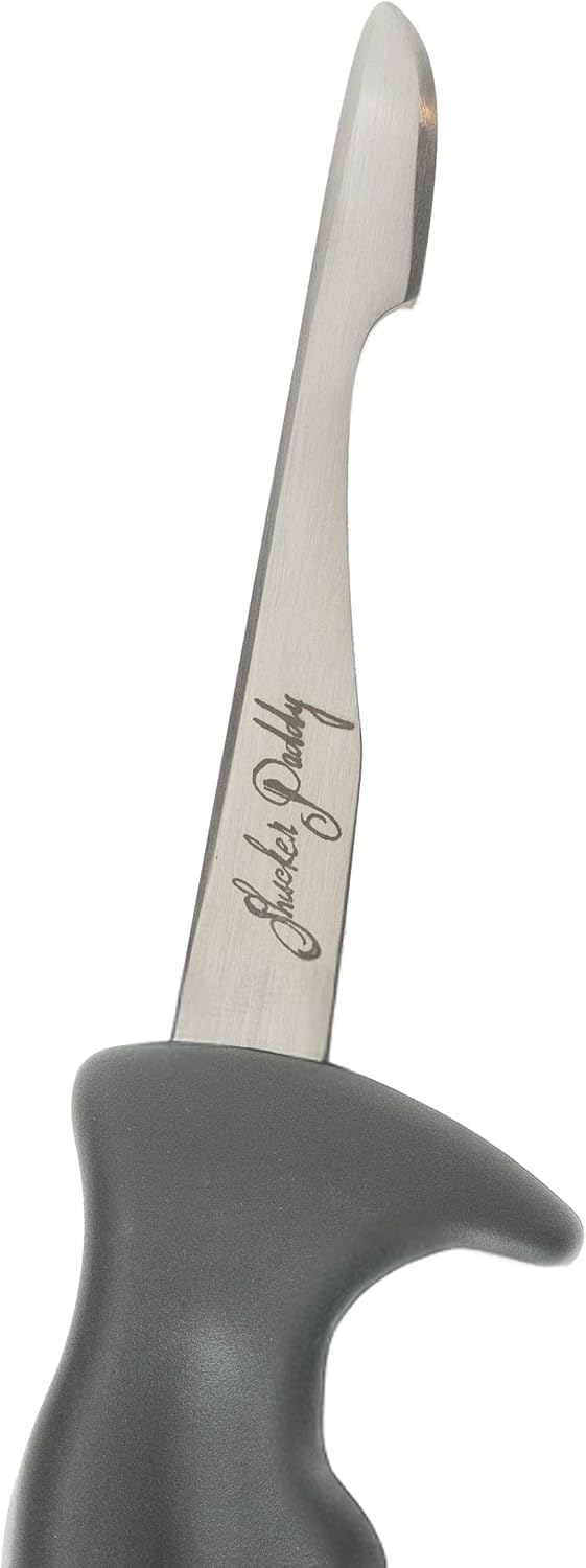 Zyliss Shucker Paddy Oyster Knife, Ergonomic Pistol Grip Oyster Shucking Knife with Finger Guard, 3in Stainless Steel Blade, Dishwasher Safe, Professional Oyster Opener