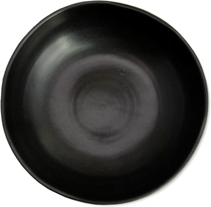 roro Handmade 2-Inch Matte Black Ceramic Pinch Bowls, Set of 6 – Versatile Stoneware for Spices, Condiments, Appetizers & Finger Foods