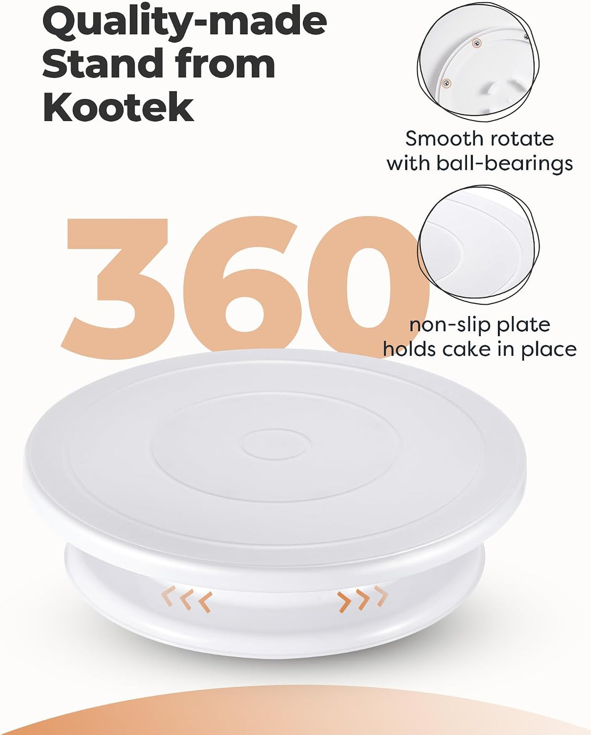 Kootek Cake Decorating Kit with Turntable Baking Supplies for Beginner Pros