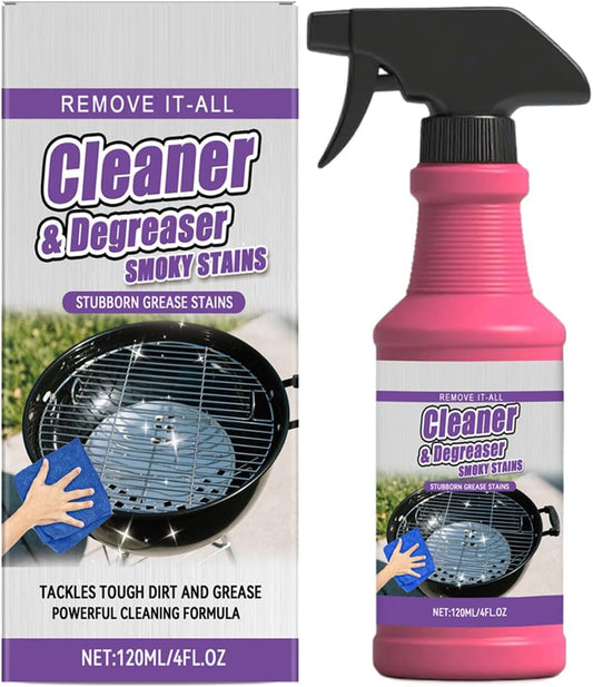 Fast-Acting Heavy-Duty Grill Degreaser Spray, 120 Ml BBQ Grill Cleaner, Multi-surface Barbecue Degreaser, Quick Foaming, For Stainless Steel, Oven Racks, Griddles (1PCS)