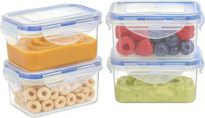 KIGI Airtight Reusable Meal Prep Containers, Leak-Proof & Stackable, 4-Sided Locking Lids, Ideal for Food Storage, Lunch & Leftovers, Microwave, Freezer & Dishwasher Safe, 39 oz, 4.8 Cup, 12 Piece Set