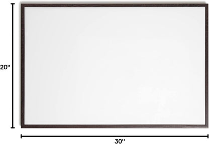 U Brands Framed Magnetic Weekly Calendar Dry Erase White Board, Office Supplies, Black Frame, with Marker, Magnet, 11” x 18”