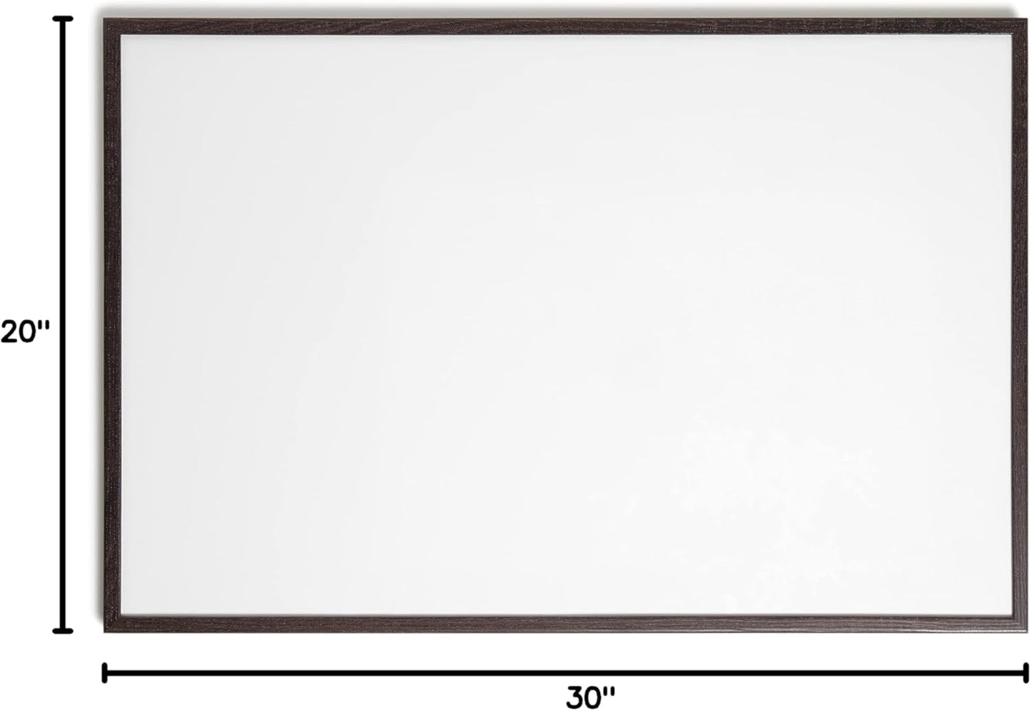 U Brands Framed Magnetic Weekly Calendar Dry Erase White Board, Office Supplies, Black Frame, with Marker, Magnet, 11” x 18”