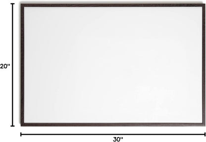 U Brands Framed Magnetic Weekly Calendar Dry Erase White Board, Office Supplies, Black Frame, with Marker, Magnet, 11” x 18”