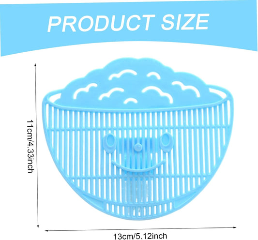 Clip on Strainer 4x5 Inch Food Grade PP "Rice in Bowl" Clip on Strainer for Pots with Smiling Expression for Rice/Noodle/Fruit/Vegetable Washing, on for Pots