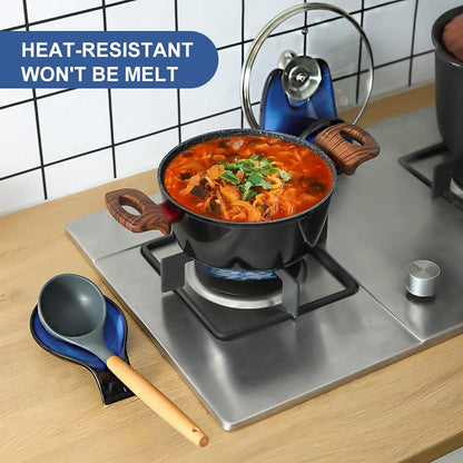 Nihow Ceramic Pot Lid Holder While Cooking for Kitchen Counter/Stove Top