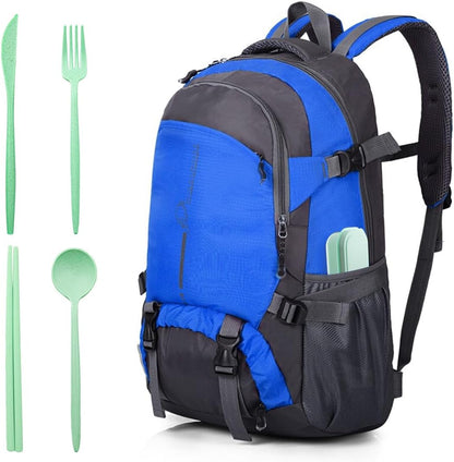 ELANE 4 Sets Reusable Travel Utensils Set with Case,Camping Cutlery Set Reusable Cutlery Set with Case,Utensil Sets for Lunch Picnic Daily Use Outdoor