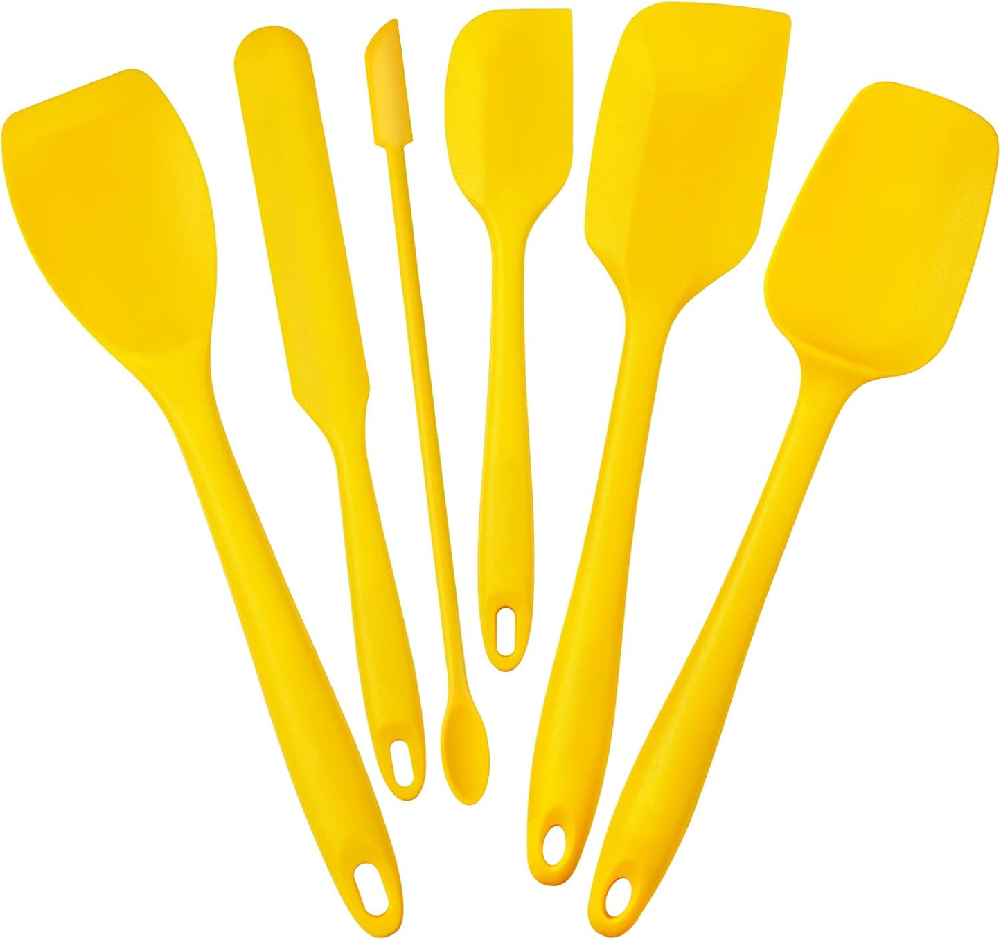 Tomorotec Silicone Spatulas 5-Pack Food Grade Flexible Steel Core, Heat Resistant Dishwasher Safe Home Kitchen Restaurant Culinary Seamless Utensil Non-Stick Scratch-Free Scraper Baking Cooking Pastry