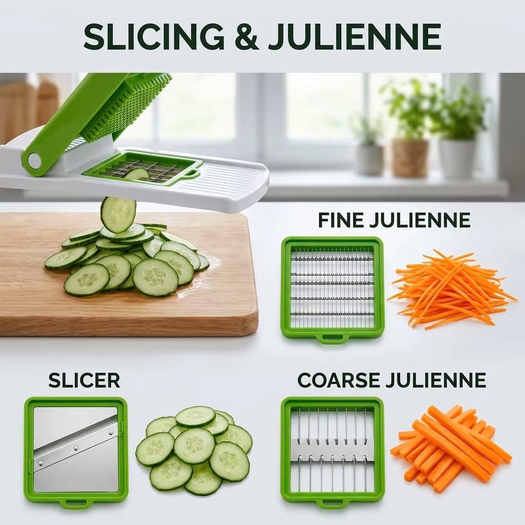 15 in 1 Vegetable Chopper with Container, Onion Chopper Mandoline Slicer