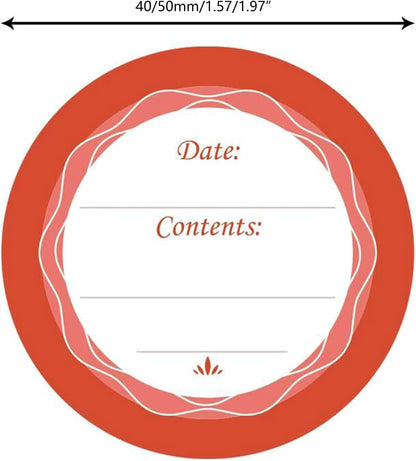 Round Date Stickers Food Labels Removable Food Date Stickers Food Date Labels Self-Adhesive Labels Stickers