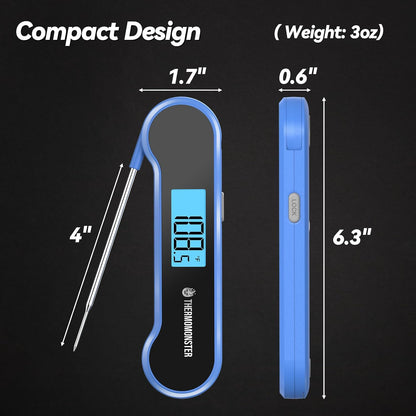 0.5 Sec Instant Read Meat Thermometer Digital for Cooking, Red