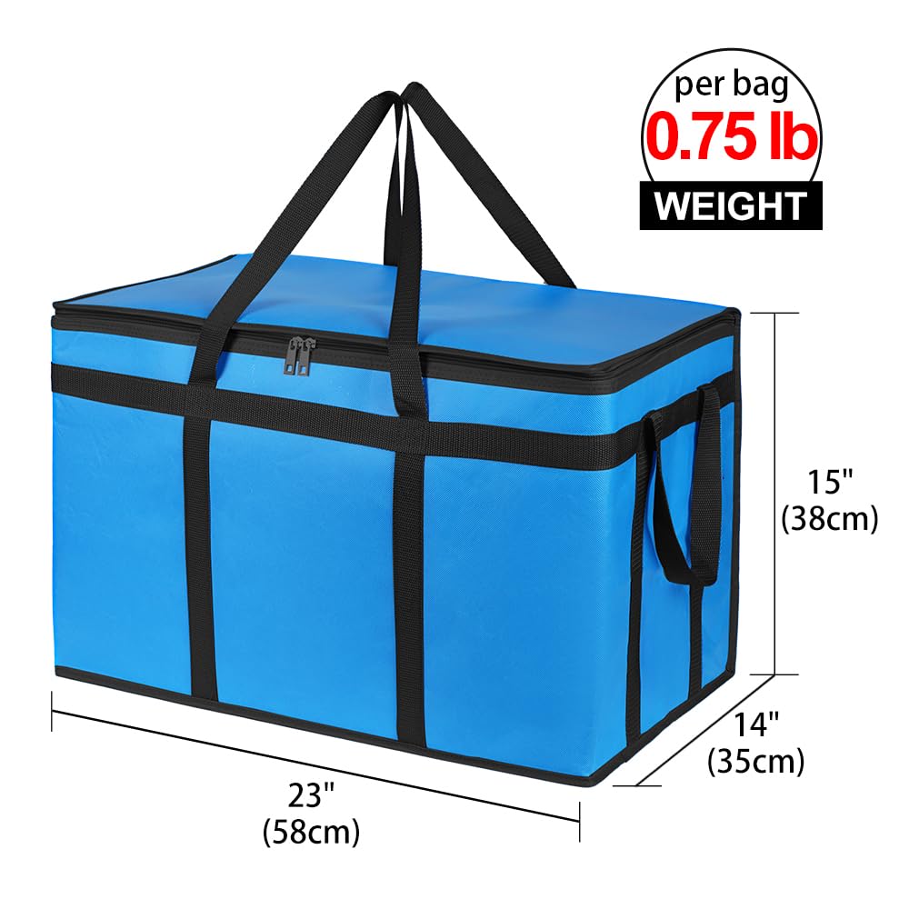 Bodaon Insulated Food Delivery Bag, XXXL Pizza Delivery Bags for Hot and Cold Food, Commercial, Large Capacity Reusable Warming Bag, Catering Cooler Bag for Rideshare, Warmers for Parties (Black, 1Pk)