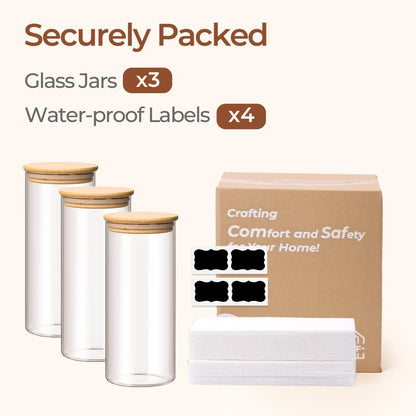 ComSaf 2Pcs Large Glass Storage Containers with Lids 4Qt, 1 Gallon Wide Mouth Flour Sugar Storage Containers, Large Capacity and Sealed for Rice, Cereal, Oat, Easy Clean and Scoop, Pantry Organization