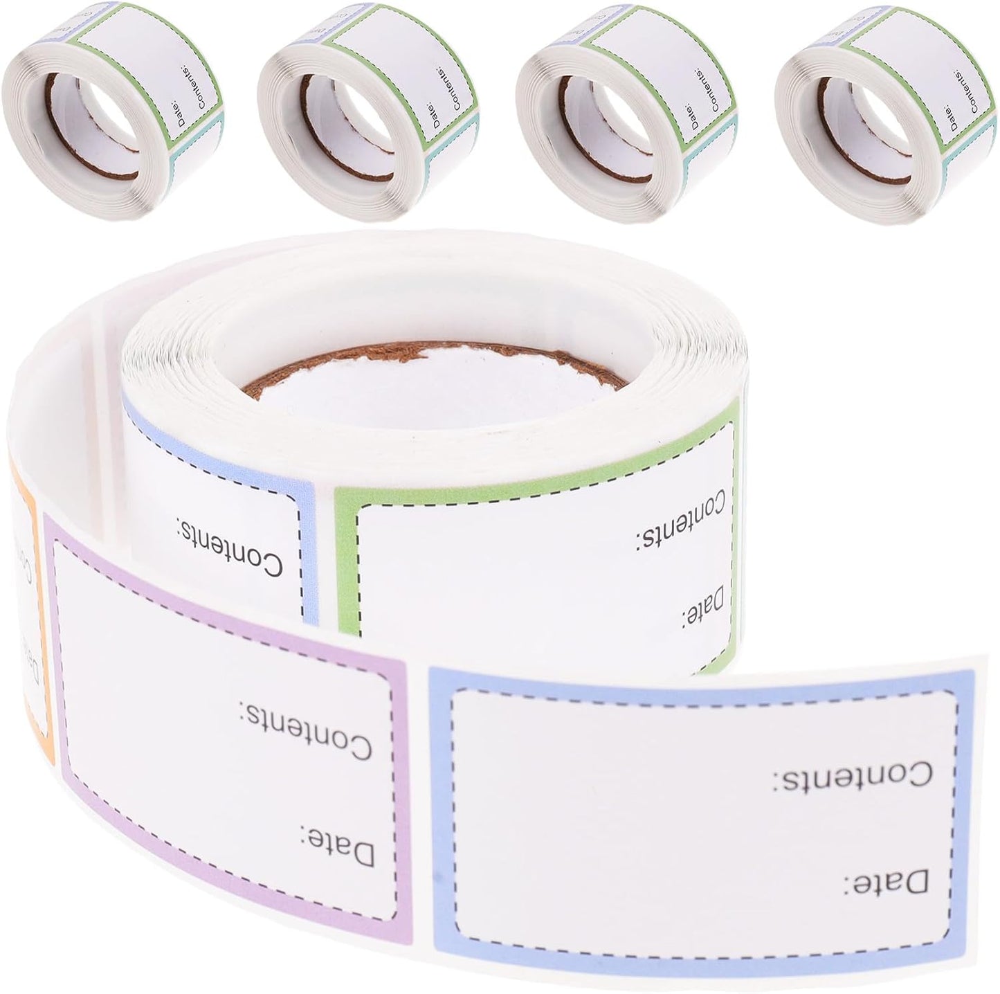 5 Rolls Multi-Function Date Labels Portable Food Storage Stickers for Office Kitchen Refrigerator Freezer Convenient Blank Bottle Stickers for Meal Prep Organization