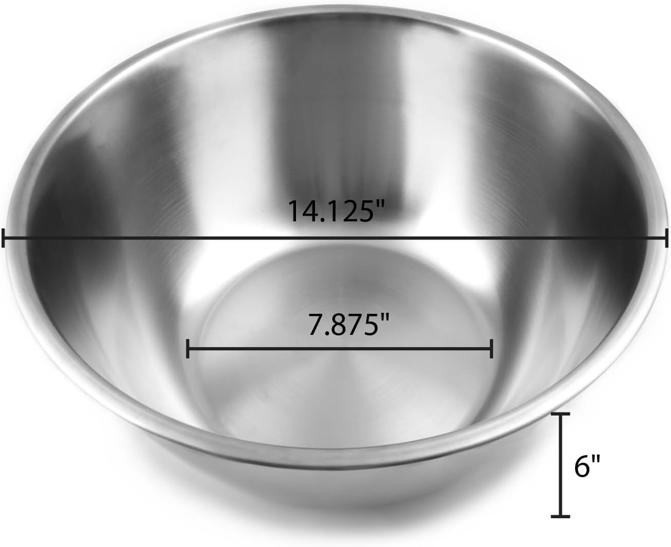 Fox Run Stainless Steel Small Mixing Bowl, 7.25 x 7.25 x 3.75 inches, Metallic