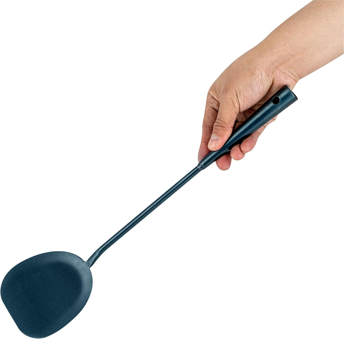 Restaurantware Stainless Steel Wok Spatula 17 Inch Long Handle Cooking Utensil, Heat-Resistant, Dishwasher-Friendly Wok Accessory, Silver Kitchen Tool for Stir-Fry