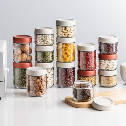 3Pack Overnight Oats Containers with Lids,10oz Glass Jar with Scew Lid,Salad Dressing Fruit Veggies Sauce Snacks Meal Prep Food Containers,Spice Jars,Wide Mouth Storage Containers