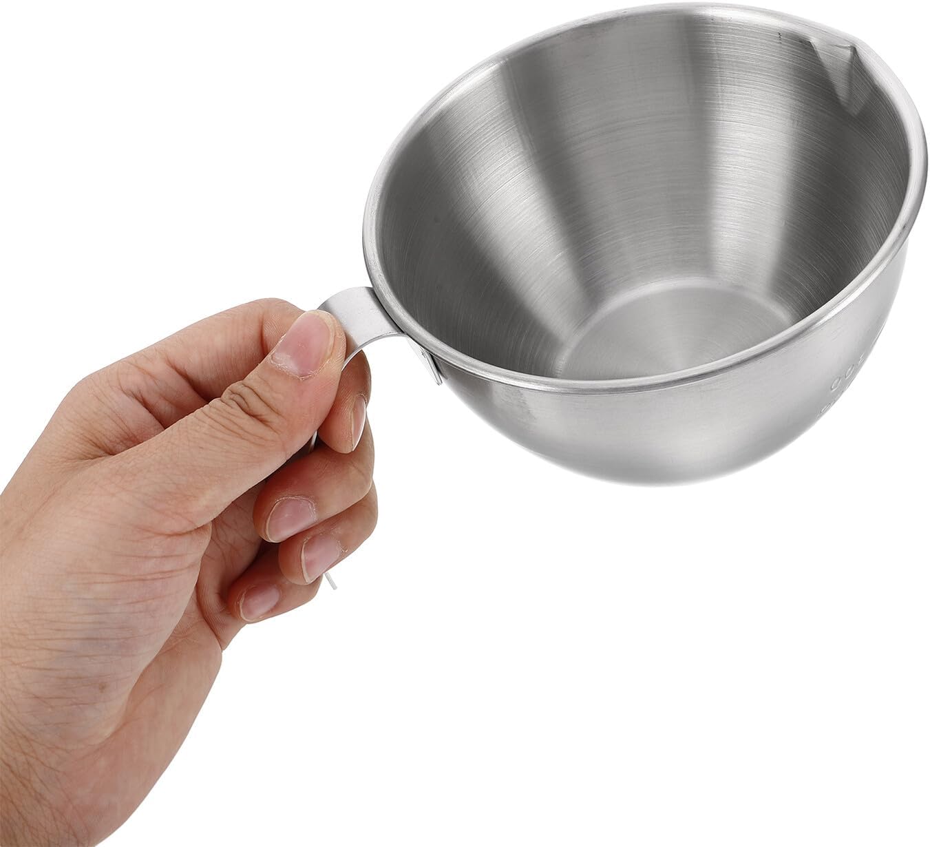 Mixing Bowl Stainless Steel Pour Spout Large Capacity Measuring Cup Handle and Scale for Baking Cooking and Egg Beating