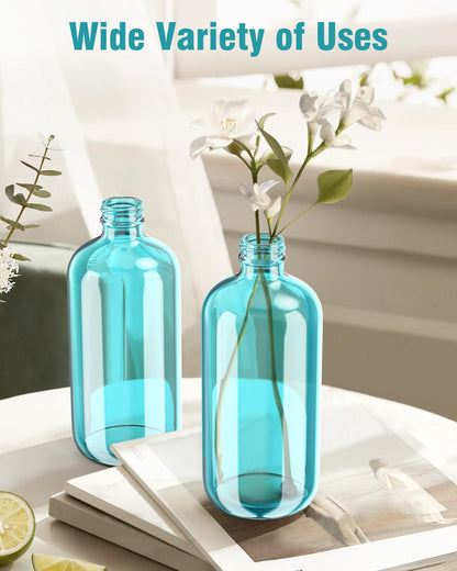 Bontip Glass Spray Bottle 16 oz for Cleaning, Plants (2 Pack, Amber)