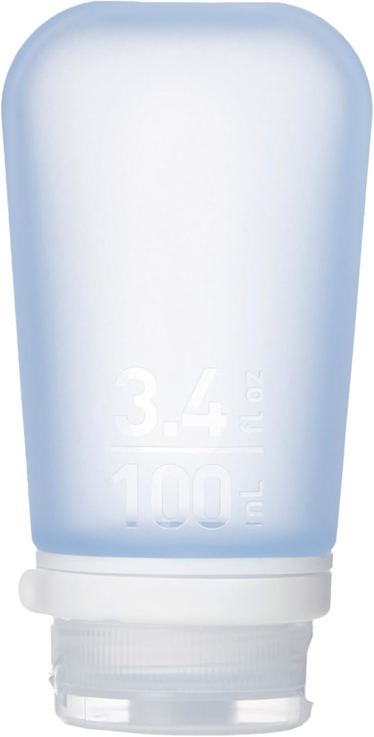 humangear GoToob+ (XL) | Refillable Silicone Travel Bottle | Locking Lid | Food-Safe Material | Blue, XL (6 fl.oz.; 177ml)