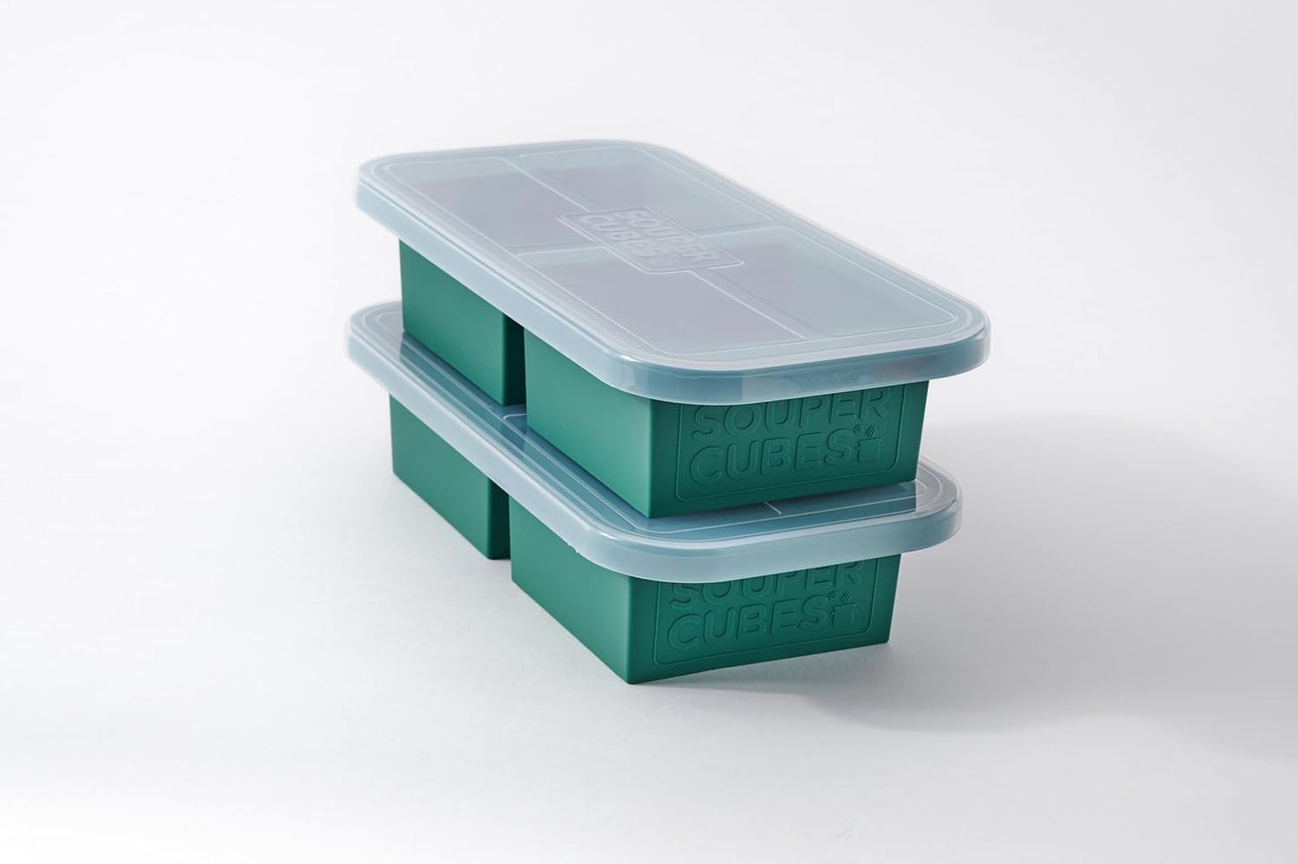 Souper Cubes 2 Cup Silicone Freezer Tray with Lid, Perfect for Storing Lasagna, Leftovers, Sauces, Portioned Meals and More, Silicone Freezer Mold for Meal Prepping - Blueberry - 1-Pack