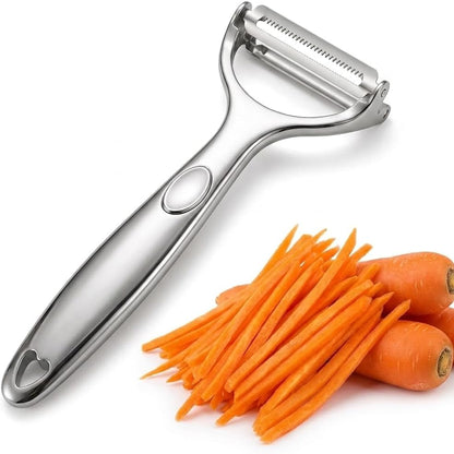2-in-1 Julienne Peeler Vegetable Peeler for Kitchen, Peeling and Shredding, Vegetable Peeler Julienne Slicer for potato, cabbage, carrot, cucumber,fruit