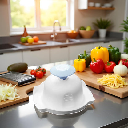 Blue Food Safety Holder for Mandolin or Grater, Finger Anti-Cut Protectors for Vegetable Graters and Peelers, Food Slicer Cutter Finger Guard, Mandolines